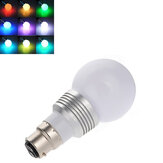 B22 16 colori RGB 3W LED remoto Controllo Colorful Lampadina spot 85-240V CA